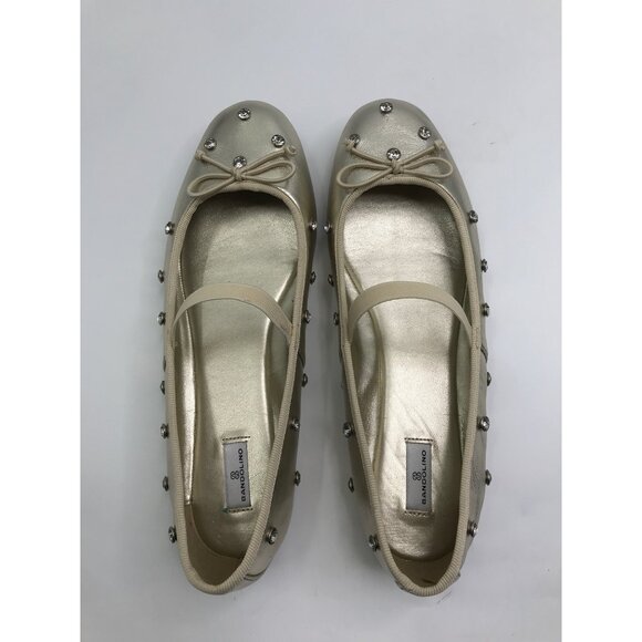 Bandolino Prity Studded Embellished Mary Jane Ballet Flat Gold 9.5 NEW - Picture 5 of 7